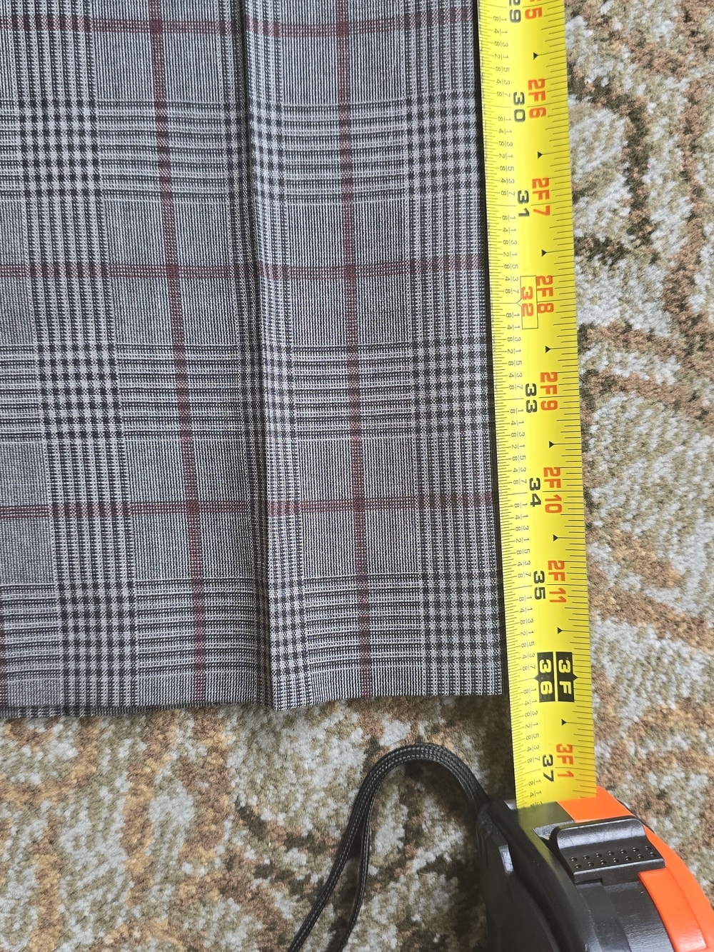 Gray Plaid Two-Piece Suit Blazer & Pants - Picture 6 of 9